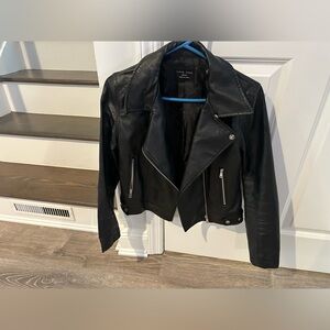 Fashion nova biker leather jacket. Worn but in good condition. Size medium